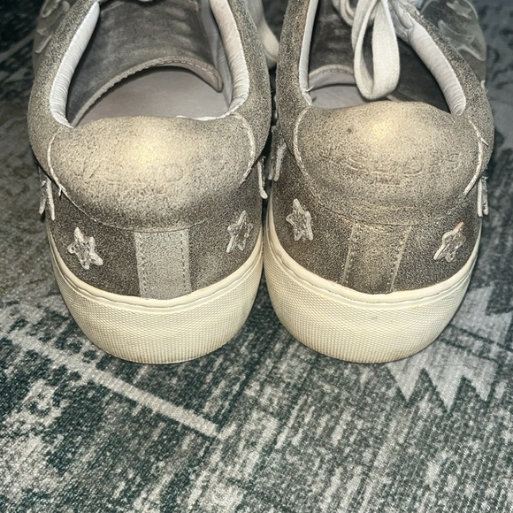 J/Slides NYC women’s gold star platform sneakers Size 7.5 - Picture 6 of 8